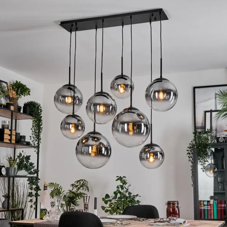 Gastor Suspension, Boule lumineuse, Suspension Clair, Fumé, 8 lumières
