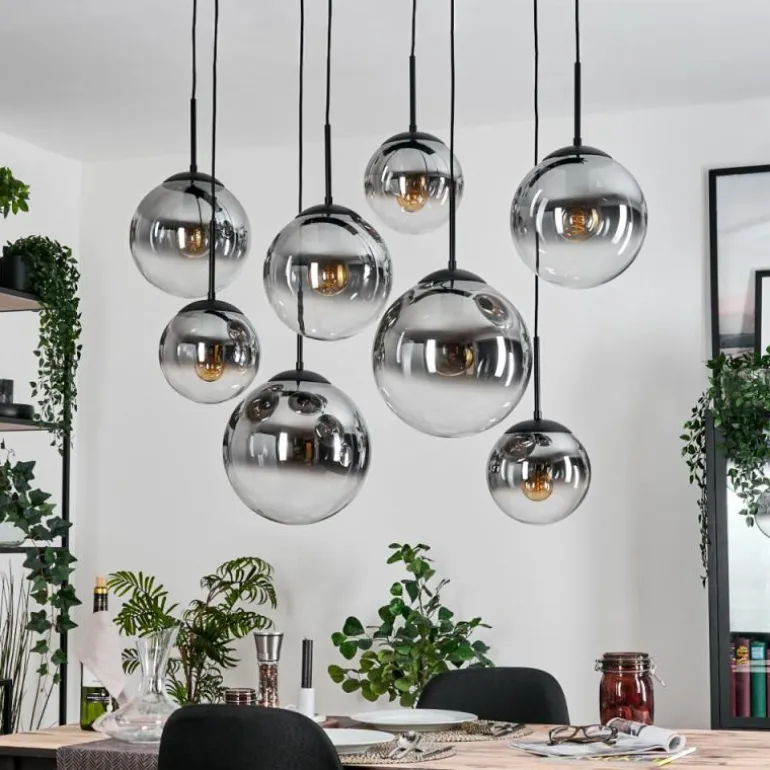 Gastor Suspension, Boule lumineuse, Suspension Clair, Fumé, 8 lumières