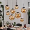 Gastor Suspension, Boule lumineuse, Suspension Ambre, 8 lumières