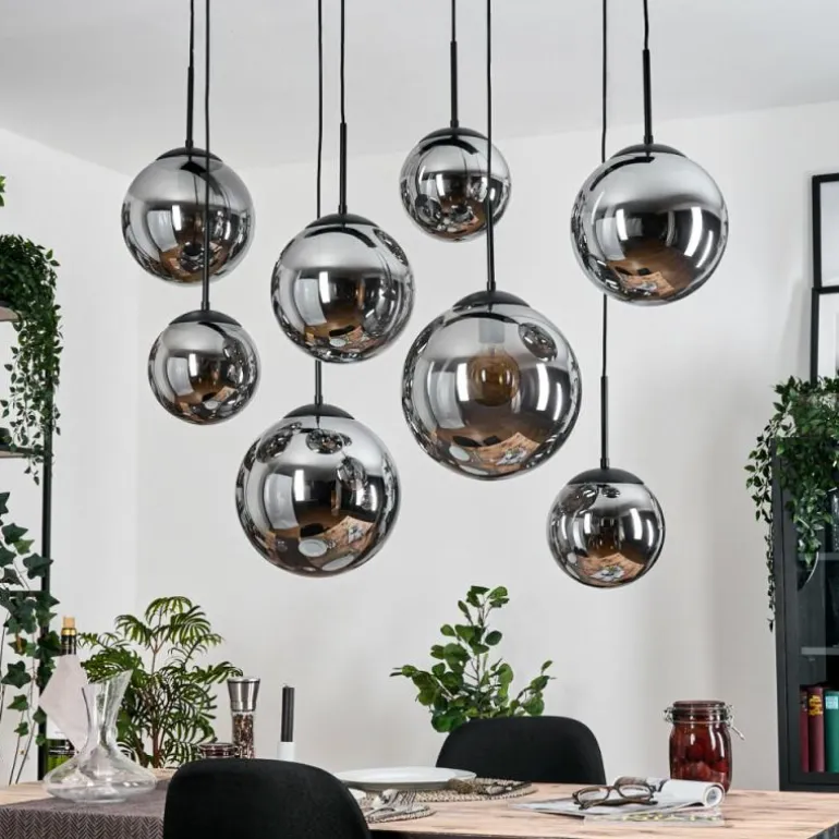 Gastor Suspension, Boule lumineuse, Suspension Fumé, 8 lumières