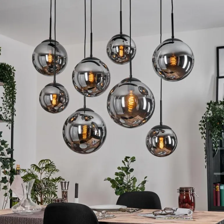Gastor Suspension, Boule lumineuse, Suspension Fumé, 8 lumières