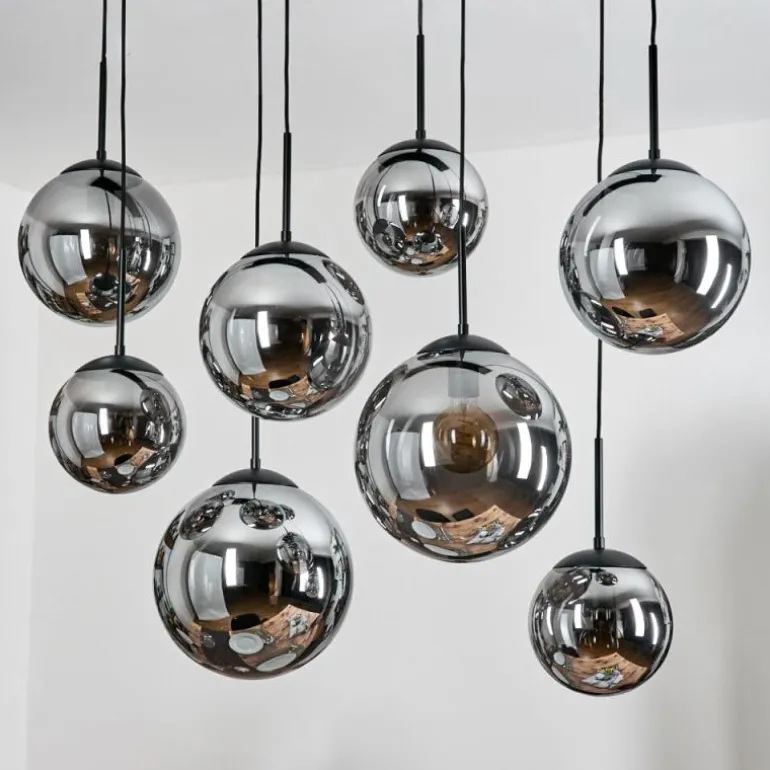 Gastor Suspension, Boule lumineuse, Suspension Fumé, 8 lumières