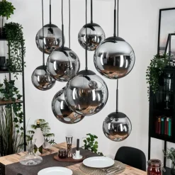 Gastor Suspension, Boule lumineuse, Suspension Fumé, 8 lumières