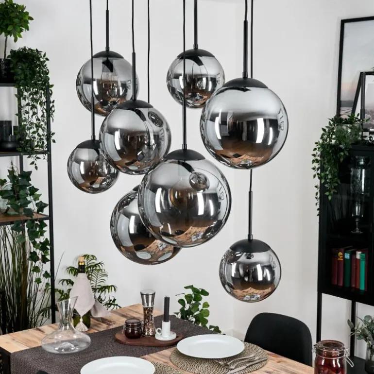 Gastor Suspension, Boule lumineuse, Suspension Fumé, 8 lumières