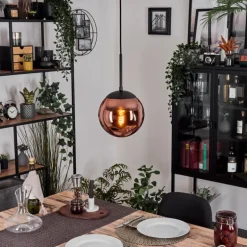 Gastor Suspension, Boule lumineuse, Suspension Cuivré, 1 lumière