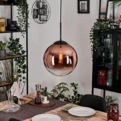 Gastor Suspension, Boule lumineuse, Suspension 30 cm Clair, Cuivré, 1 lumière