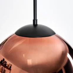 Gastor Suspension, Boule lumineuse, Suspension 30 cm Clair, Cuivré, 1 lumière