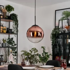 Gastor Suspension, Boule lumineuse, Suspension 30 cm Clair, Cuivré, 1 lumière