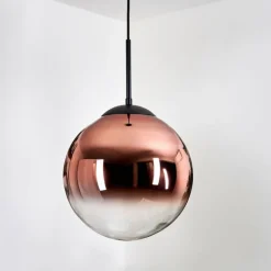 Gastor Suspension, Boule lumineuse, Suspension 30 cm Clair, Cuivré, 1 lumière