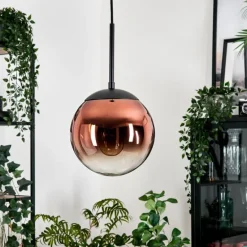 Gastor Suspension, Boule lumineuse, Suspension Clair, Cuivré, 1 lumière