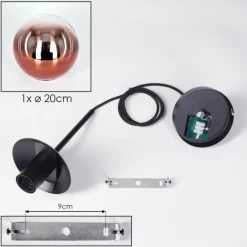 Gastor Suspension, Boule lumineuse, Suspension Clair, Cuivré, 1 lumière