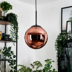 Gastor Suspension, Boule lumineuse, Suspension Cuivré, 1 lumière