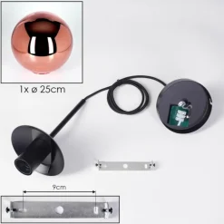 Gastor Suspension, Boule lumineuse, Suspension Cuivré, 1 lumière