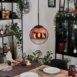 Gastor Suspension, Boule lumineuse, Suspension Clair, Cuivré, 1 lumière