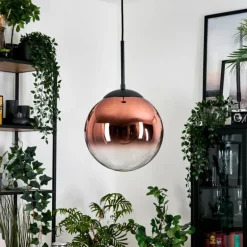 Gastor Suspension, Boule lumineuse, Suspension Clair, Cuivré, 1 lumière