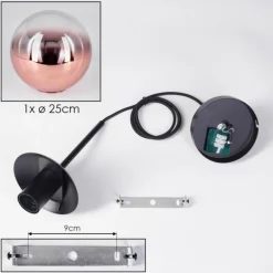 Gastor Suspension, Boule lumineuse, Suspension Clair, Cuivré, 1 lumière