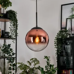 Gastor Suspension, Boule lumineuse, Suspension Clair, Cuivré, 1 lumière