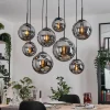 Gastor Suspension, Boule lumineuse, Suspension Fumé, 8 lumières