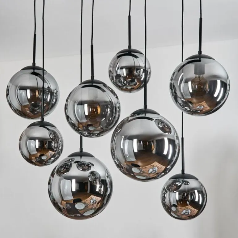 Gastor Suspension, Boule lumineuse, Suspension Fumé, 8 lumières