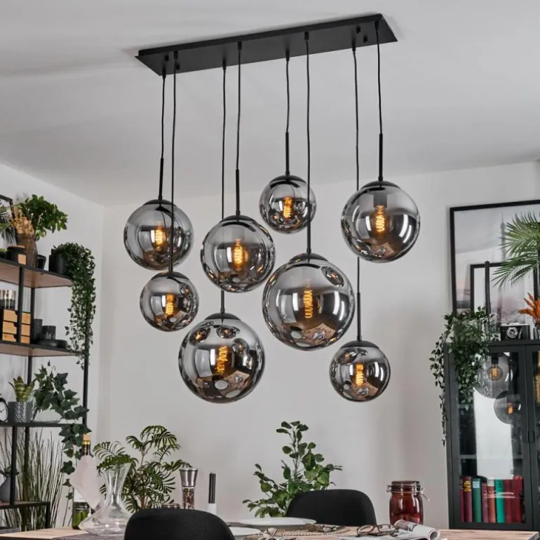 Gastor Suspension, Boule lumineuse, Suspension Fumé, 8 lumières