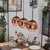 Gastor Suspension, Boule lumineuse, Suspension 20 cm Clair, Cuivré, 3 lumières