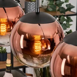 Gastor Suspension, Boule lumineuse, Suspension 20 cm Clair, Cuivré, 3 lumières