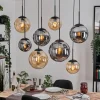 Gastor Suspension, Boule lumineuse, Suspension Ambre, Fumé, 8 lumières