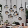 Gastor Suspension, Boule lumineuse, Suspension Clair, Fumé, 8 lumières