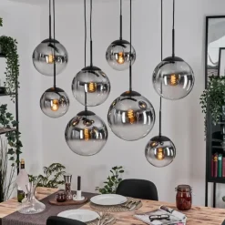 Gastor Suspension, Boule lumineuse, Suspension Clair, Fumé, 8 lumières