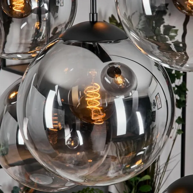 Gastor Suspension, Boule lumineuse, Suspension Clair, Fumé, 8 lumières