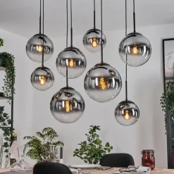 Gastor Suspension, Boule lumineuse, Suspension Clair, Fumé, 8 lumières