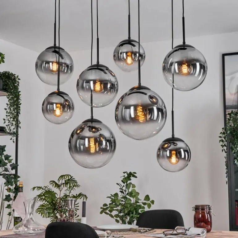 Gastor Suspension, Boule lumineuse, Suspension Clair, Fumé, 8 lumières