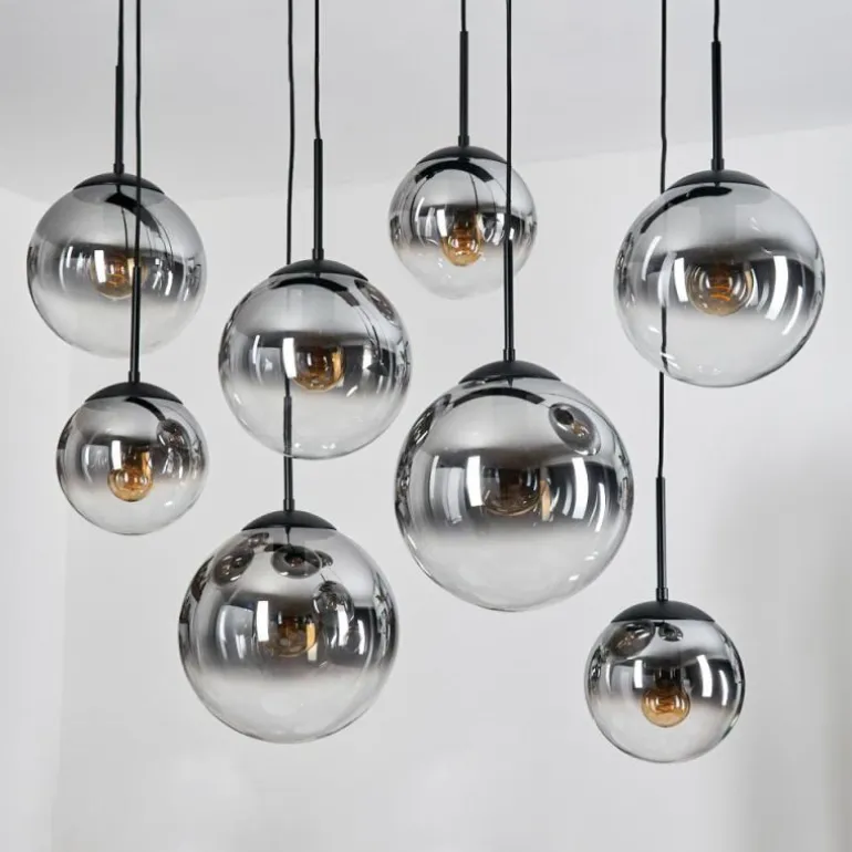 Gastor Suspension, Boule lumineuse, Suspension Clair, Fumé, 8 lumières