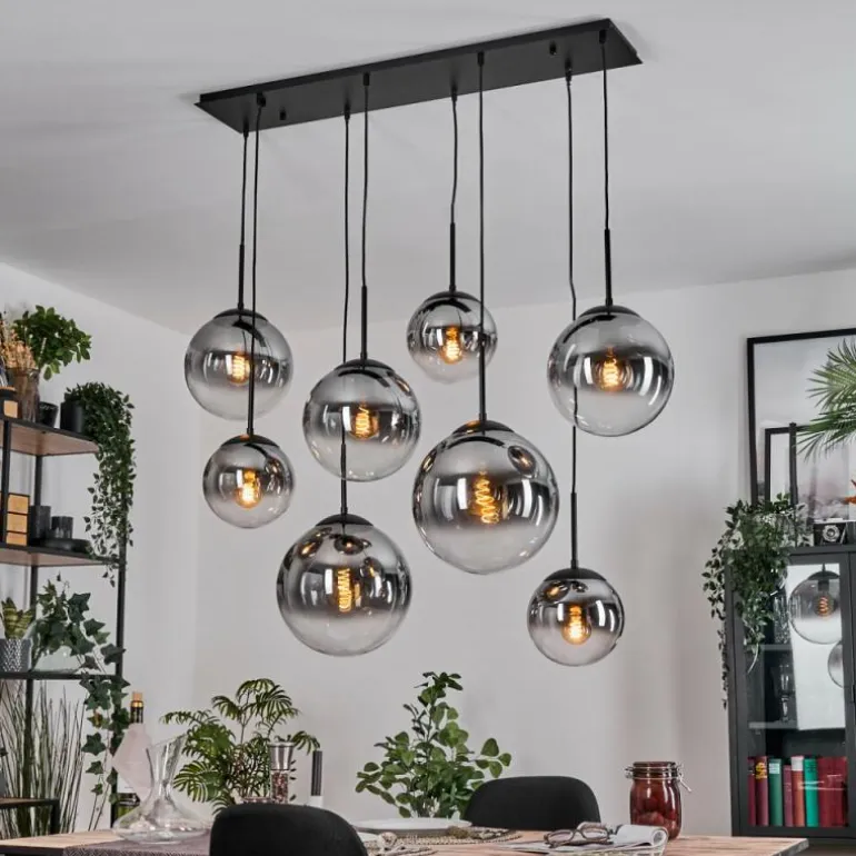 Gastor Suspension, Boule lumineuse, Suspension Clair, Fumé, 8 lumières