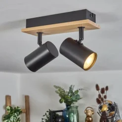 Gesteira Plafonnier, Spot de plafond Écru, Noir, 2 lumières
