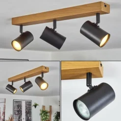 Gesteira Plafonnier, Spot de plafond Écru, Noir, 3 lumières