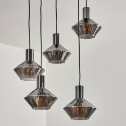 Gillbergatorp Suspension, Boule lumineuse, Suspension Chrome, Fumé, 5 lumières