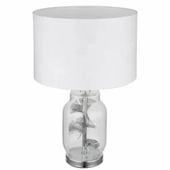 Ginko Lampe à poser Luminaires Globo Lighting Chrome, Transparent, 1 lumière