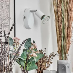 Gjedso Spot de plafond, Applique murale, Spot mural LED Chrome, Blanc, 1 lumière