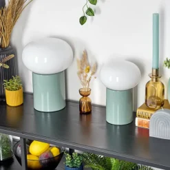 Godrie Lampe à poser Turquoise, 1 lumière