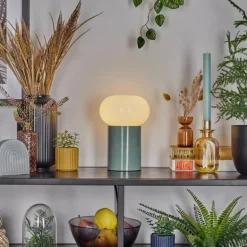 Godrie Lampe à poser Turquoise, 1 lumière