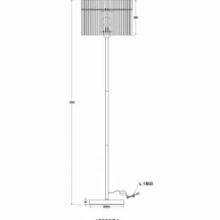 Gorley Lampadaire Luminaires Globo Lighting Noir, 1 lumière