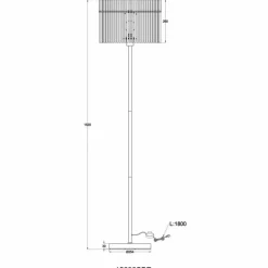 Gorley Lampadaire Luminaires Globo Lighting Noir, 1 lumière