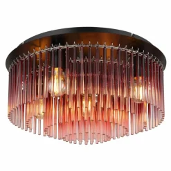 Gorley Plafonnier Luminaires Globo Lighting Chrome, Noir, 5 lumières