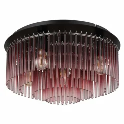 Gorley Plafonnier Luminaires Globo Lighting Chrome, Noir, 5 lumières