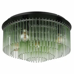 Gorley Plafonnier Luminaires Globo Lighting Chrome, Noir, 5 lumières