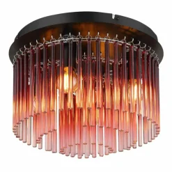 Gorley Plafonnier Luminaires Globo Lighting Chrome, Noir, 5 lumières