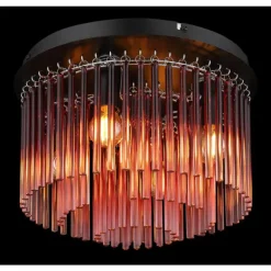 Gorley Plafonnier Luminaires Globo Lighting Chrome, Noir, 5 lumières