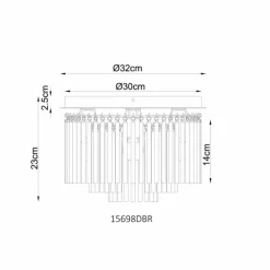 Gorley Plafonnier Luminaires Globo Lighting Chrome, Noir, 5 lumières