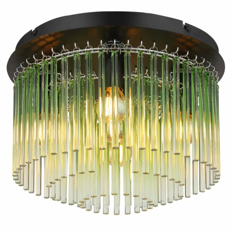 Gorley Plafonnier Luminaires Globo Lighting Chrome, Noir, 5 lumières